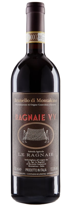 Le Ragnaie Ragnaie Vigna Vecchia Brunello di Montalcino 2017 Front Bottle Shot