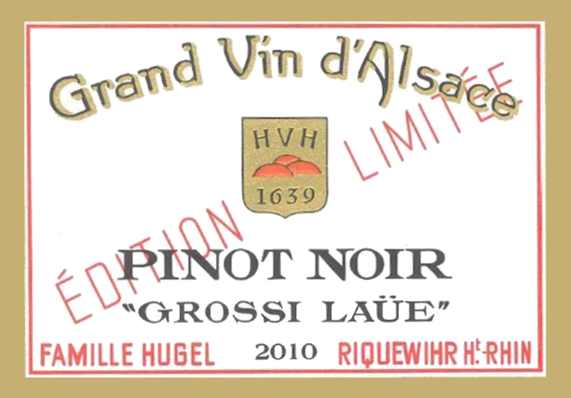Hugel Grossi Laue Pinot Noir 2010 Front Label
