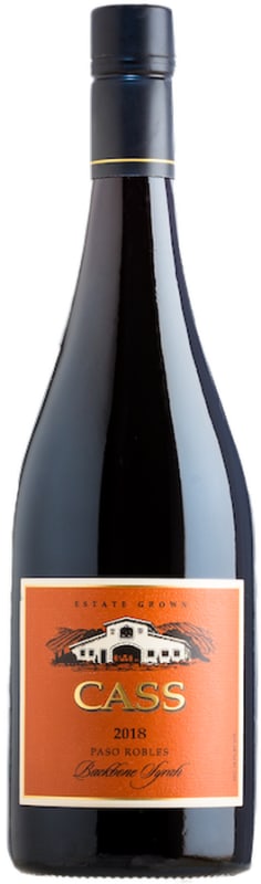 Cass Winery Backbone Syrah 2018 Front Bottle Shot