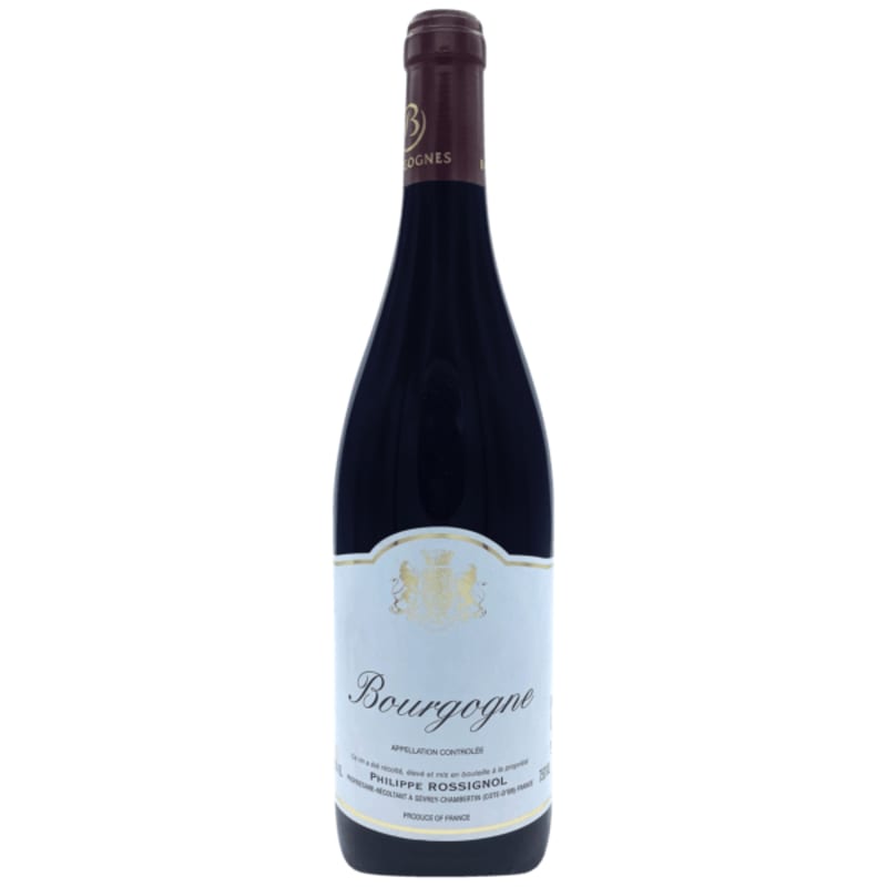 Domaine Philippe Rossignol Bourgogne Rouge 2020 Front Bottle Shot