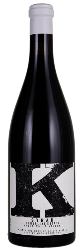 K Vintners Powerline Syrah 2016 Front Bottle Shot