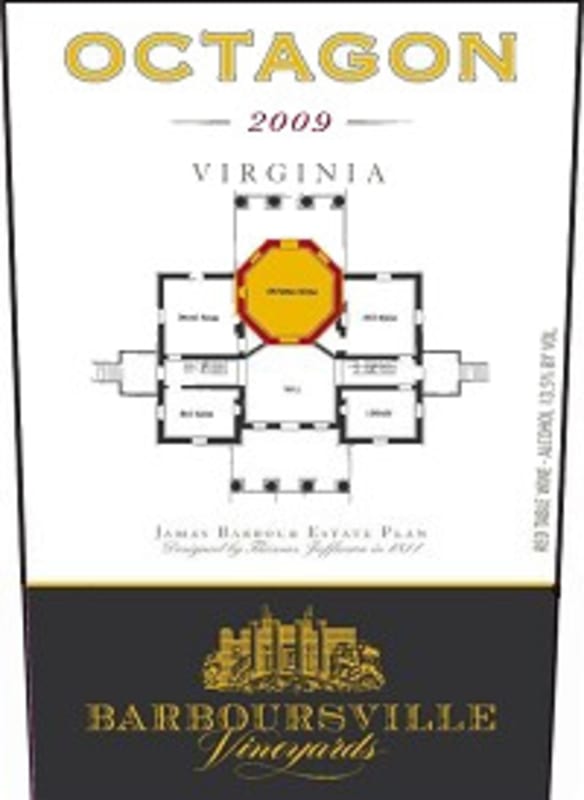 Barboursville Octagon 2009 Front Label