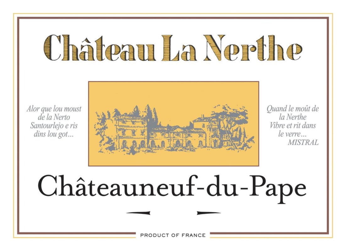 Chateau La Nerthe Chateauneuf-du-Pape 2015 Front Label