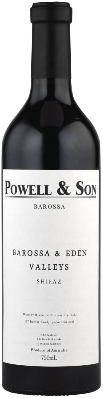 Powell & Son Barossa and Eden Valley Shiraz 2016 Front Bottle Shot
