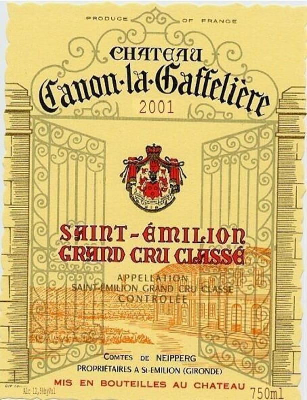 Chateau La Gaffeliere 2001 Front Label