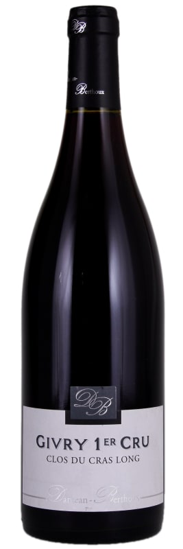 Danjean-Berthoux Givry Clos du Cras Long Premier Cru Rouge 2019 Front Bottle Shot