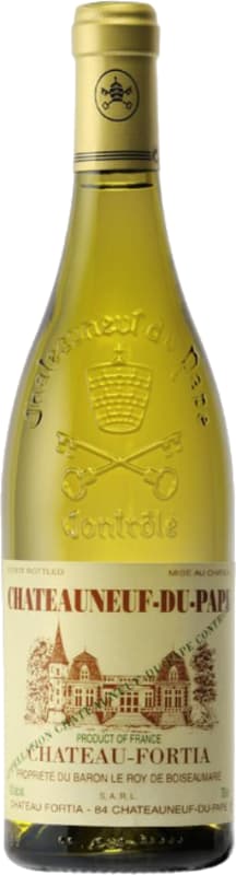 Chateau Fortia Edmee Le Roy Chateauneuf-du-Pape Blanc 2021 Front Bottle Shot