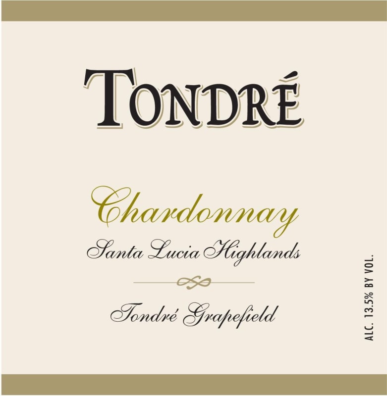 Tondre Wines Santa Lucia Highlands Chardonnay 2014 Front Label