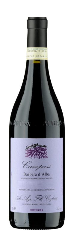 Cigliuti Campass Barbera d'Alba 2018 Front Bottle Shot