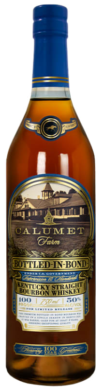 Calumet Farm Bottled in Bond Kentucky Straight Bourbon Whiskey Front Bottle Shot
