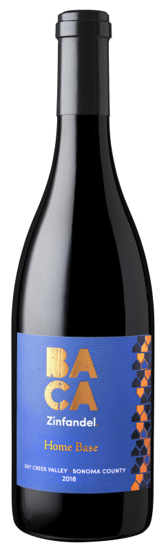 BACA Home Base Zinfandel 2018 Front Bottle Shot