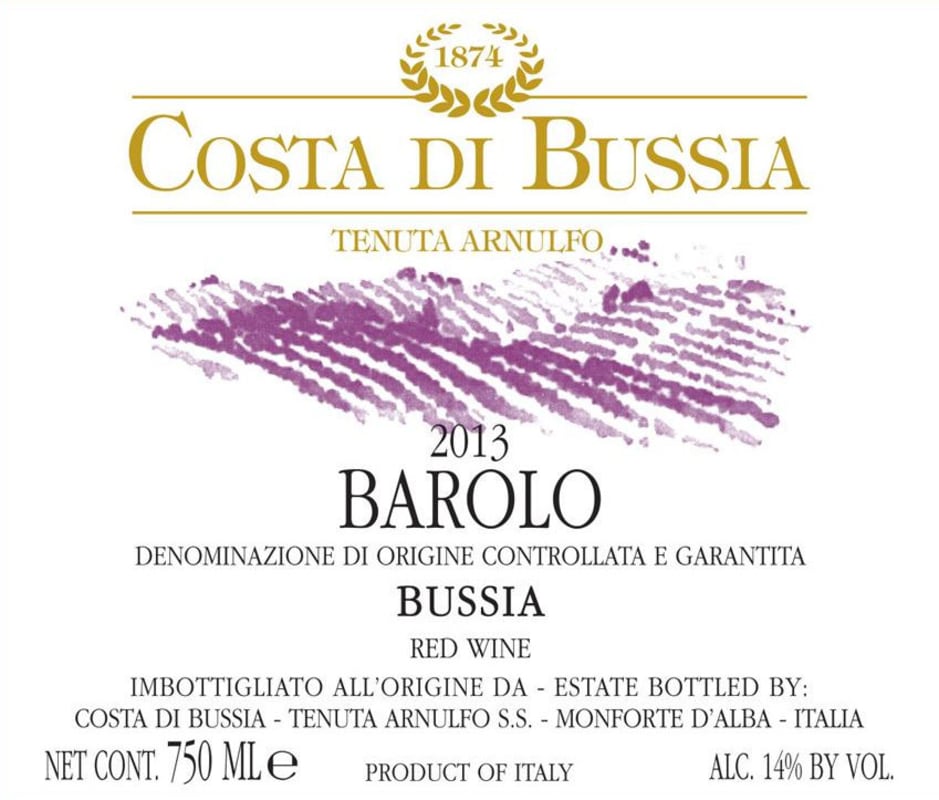 Costa di Bussia Barolo Tenuta Arnulfo Luigi Arnulfo 2013 Front Label