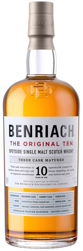 Benriach The Original Ten Single Malt Scotch Whisky Front Bottle Shot