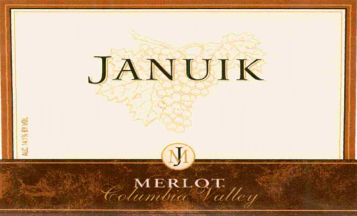 Januik Winery Merlot 2001 Front Label