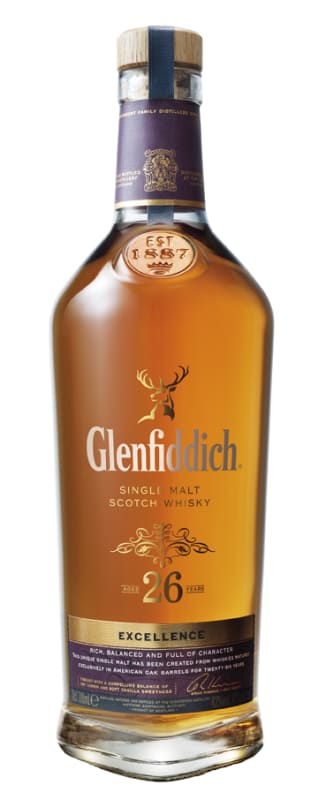 Glenfiddich 26 Year Excellence Single Malt Scotch Whisky Front Bottle Shot