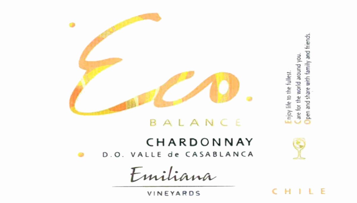 Emiliana Eco Balance Chardonnay 2013 Front Label