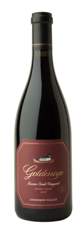 Goldeneye Gowan Creek Vineyard Pinot Noir 2016 Front Bottle Shot