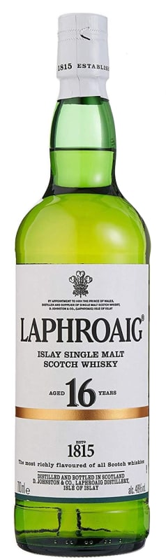 Laphroaig 16 Year Single Malt Scotch Whisky Front Bottle Shot