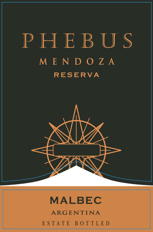 Phebus Reserva Malbec 2016 Front Label
