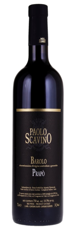 Paolo Scavino Barolo Prapo 2020 Front Bottle Shot