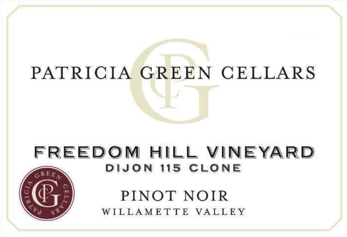 Patricia Green Freedom Hill Vineyard Dijon 115 Clone Pinot Noir 2015 Front Label