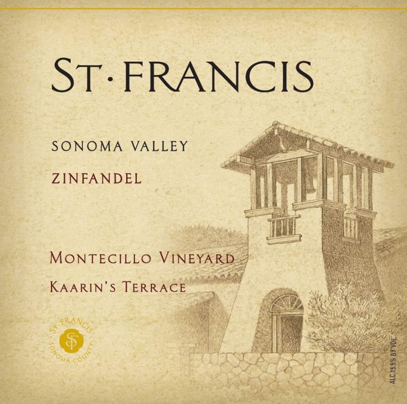 St. Francis Montecillo Vineyard Kaarin's Terrace Zinfandel 2014 Front Label
