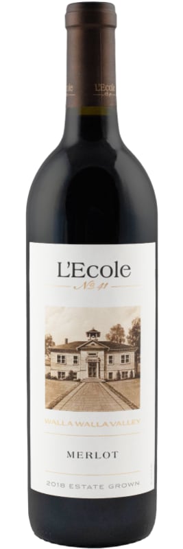 L'Ecole 41 Walla Walla Valley Estate Merlot 2018 Front Bottle Shot