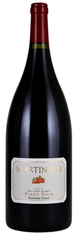 Martinelli Blue Slide Ridge Pinot Noir 2013 Front Bottle Shot