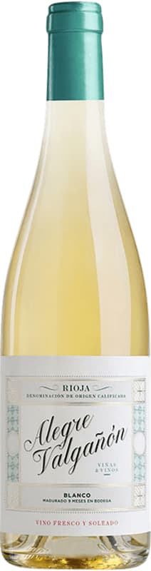 Alegre Valganon Rioja Blanco 2021 Front Bottle Shot