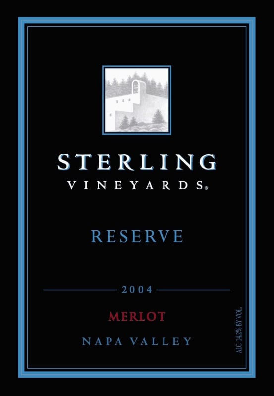 Sterling Reserve Merlot 2004 Front Label