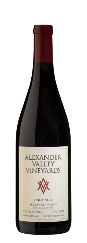 Alexander Valley Vineyards Pinot Noir 2020 Front Bottle Shot