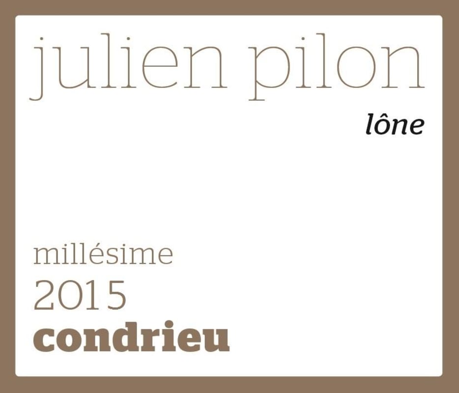 Julien Pilon Condrieu Lone 2015 Front Label