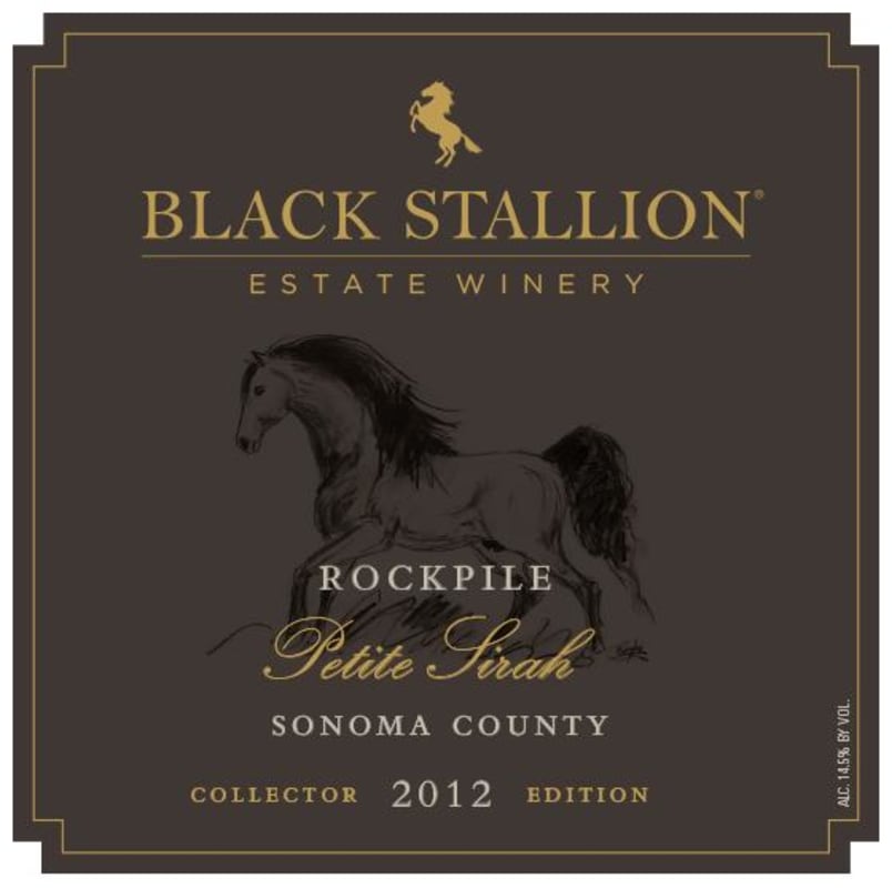 Black Stallion Winery Petite Sirah 2012 Front Label