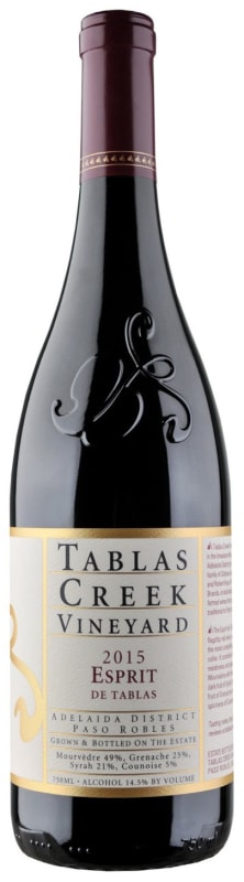 Tablas Creek Esprit de Tablas Blanc 2015 Front Bottle Shot