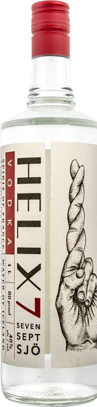 Helix 7 Vodka (1 Liter) Front Bottle Shot