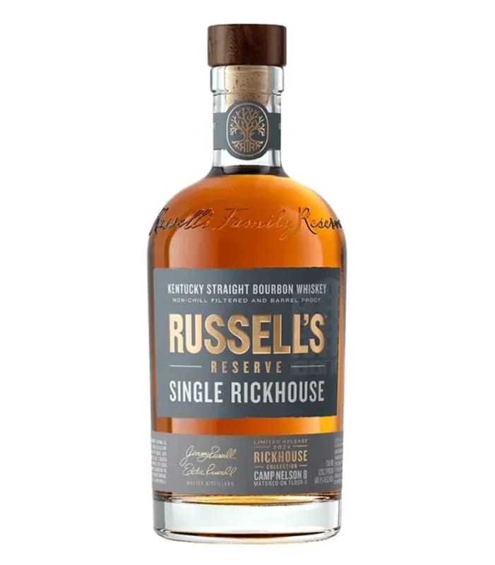 Russell's Reserve Single Rickhouse Camp Nelson B Bourbon Whiskey Front Bottle Shot