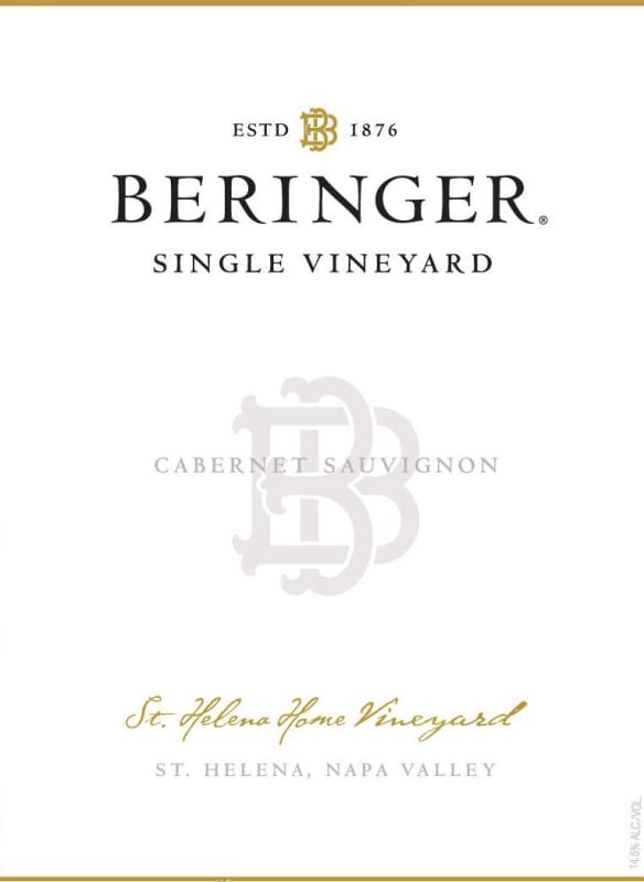 Beringer St. Helena Home Vineyard Cabernet Sauvignon 2008 Front Label