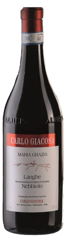 Carlo Giacosa Maria Grazia Langhe Nebbiolo 2023 Front Bottle Shot