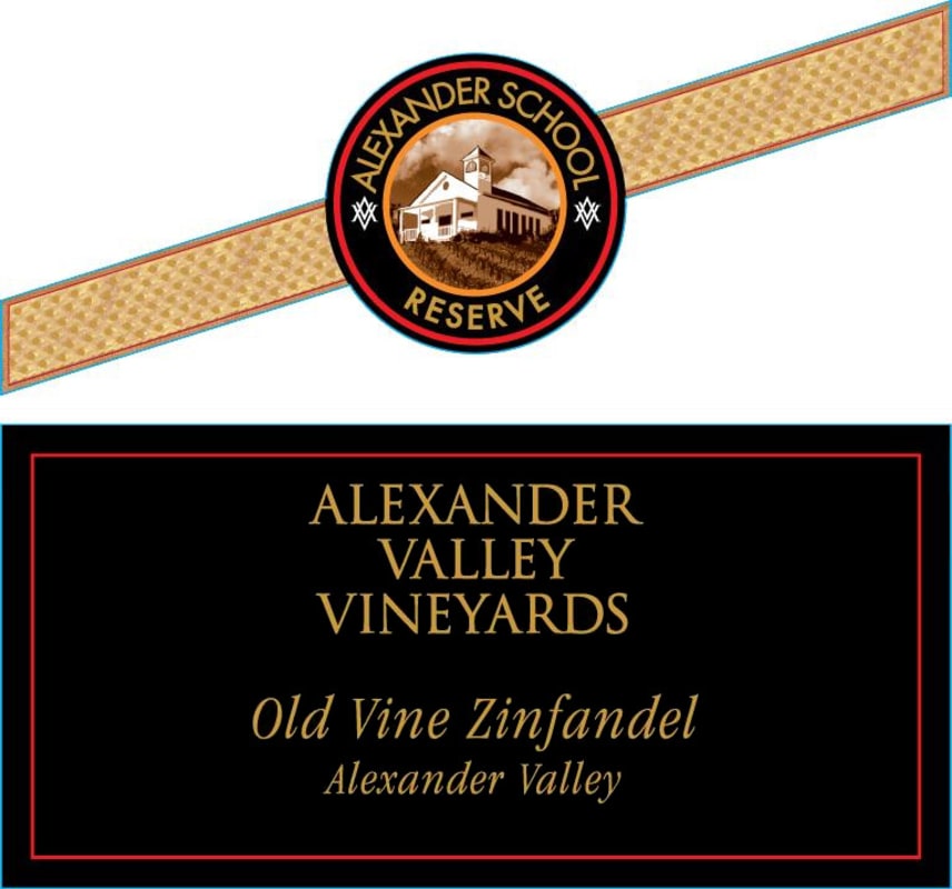 Alexander Valley Vineyards Alexander School Reserve Zinfandel 2011 Front Label