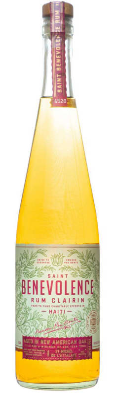 Saint Benevolence Rum Clairin Aged in New American Oak Front Bottle Shot
