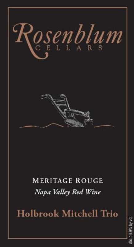Rosenblum Cellars Holbrook Mitchell Trio Meritage 2004 Front Label