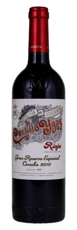 Marques de Murrieta Castillo Ygay Gran Reserva Especial 2010 Front Bottle Shot