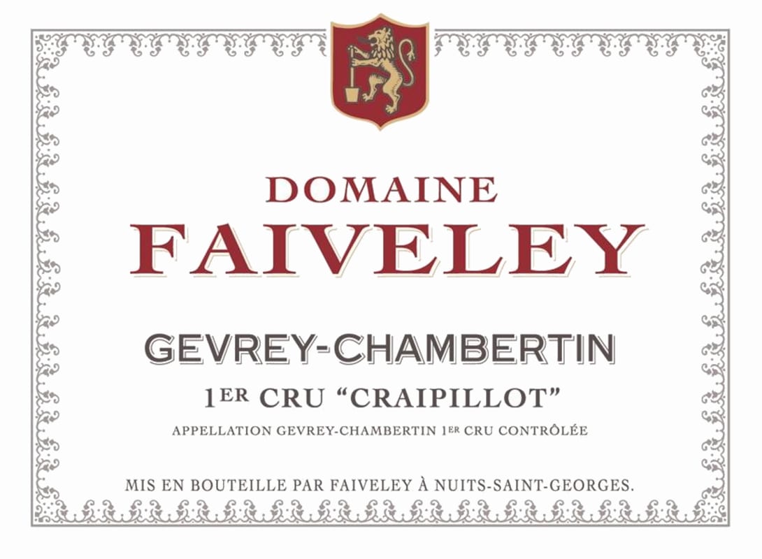 Faiveley Gevrey-Chambertin Craipillot Premier Cru 2012 Front Label