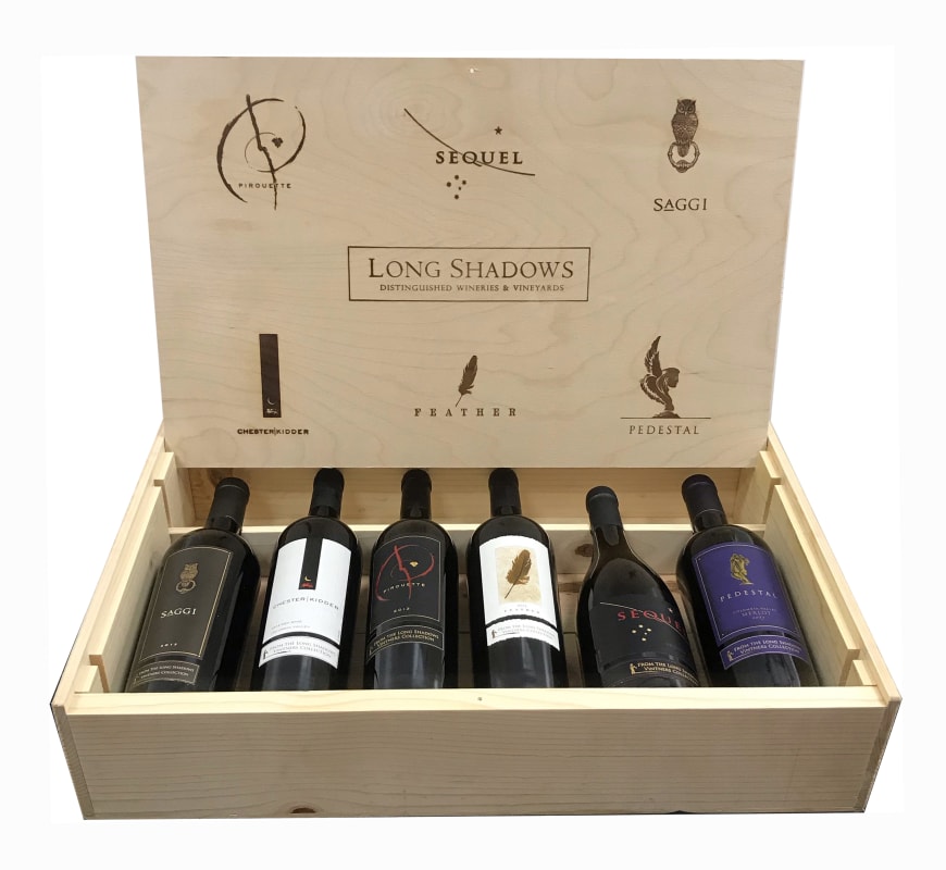 Long Shadows Vintners Vintners Collection 2013 6 Bottle OWC Collector's Set Front Label