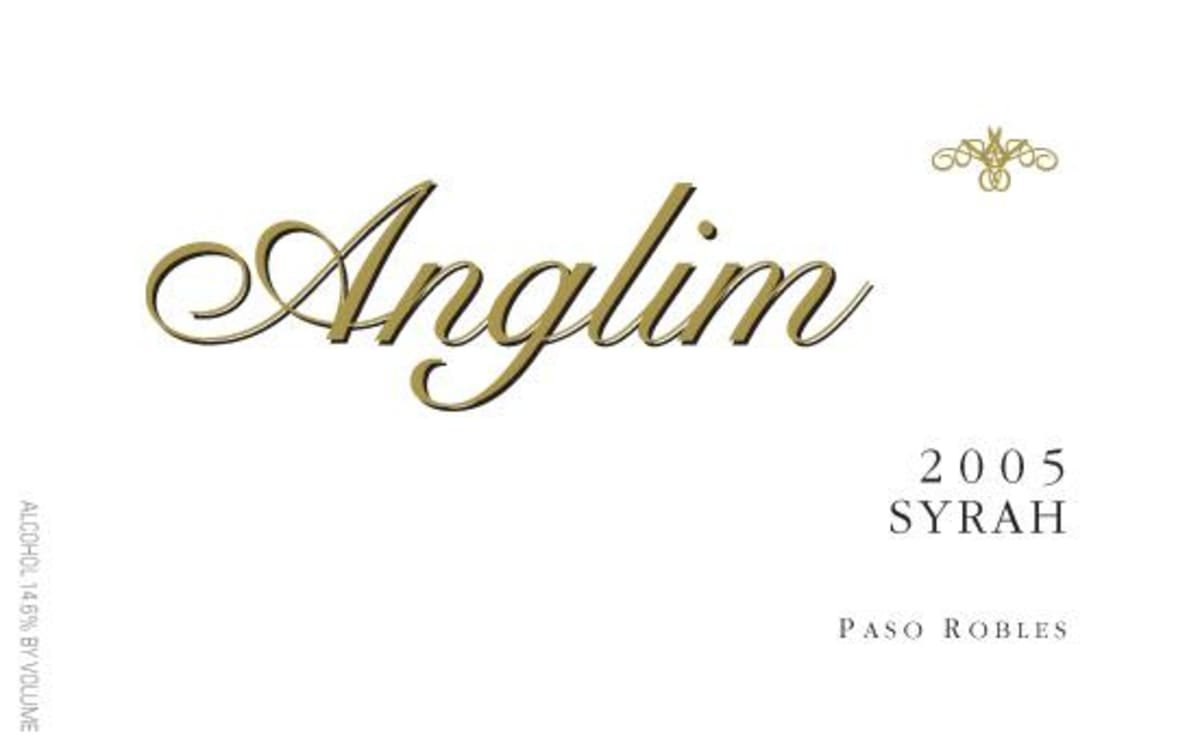 Anglim Winery Syrah 2005 Front Label