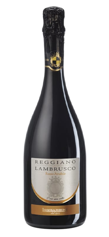 Lombardini Reggiano Lambrusco Rosso Amabile C'era Una Volta Front Bottle Shot