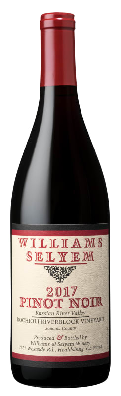 Williams Selyem Rochioli Riverblock Vineyard Pinot Noir 2017 Front Bottle Shot