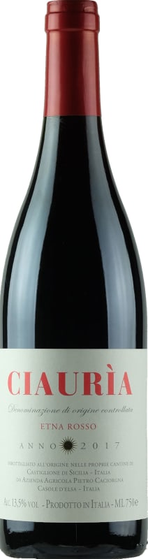 Pietro Caciorgna Ciauria Etna Rosso 2017 Front Bottle Shot