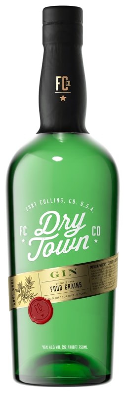 Dry Town Gin Front Bottle Shot
