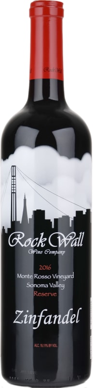 Rock Wall Monte Rosso Reserve Zinfandel 2016 Front Bottle Shot